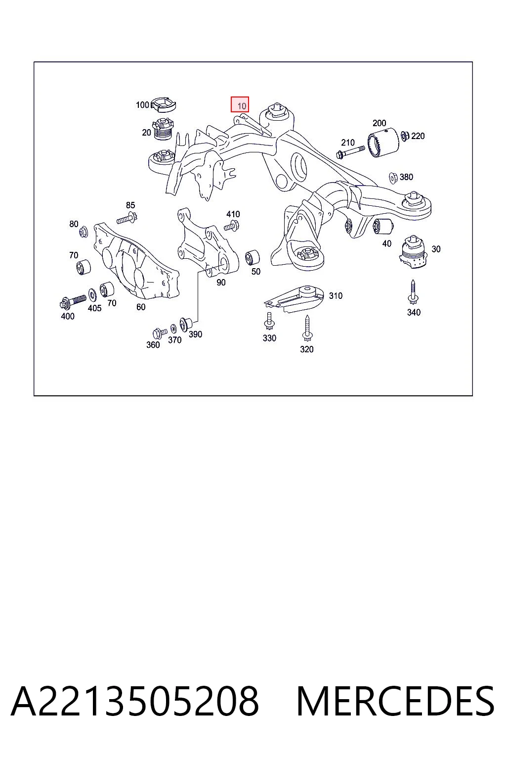 Korpus osi tylnej do Mercedes S  W221