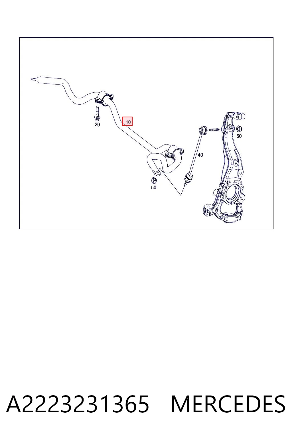 A2223231365 Mercedes Stabilizator przedni