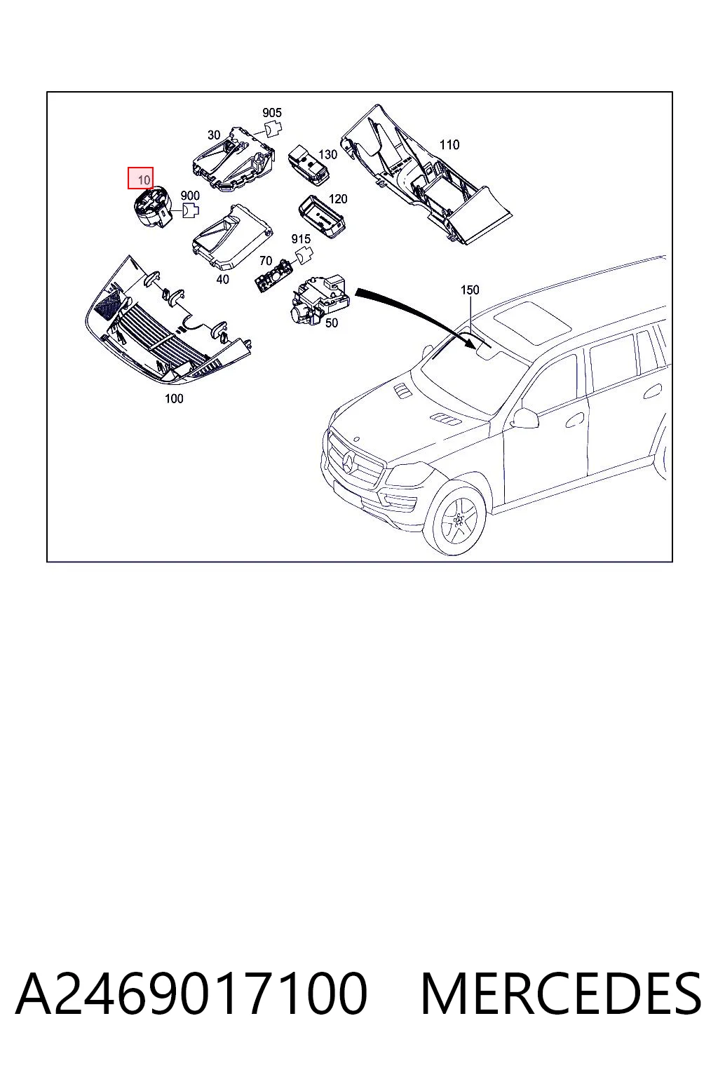 Do koszyka Czujnik deszczu Mercedes ML/GLE  W166