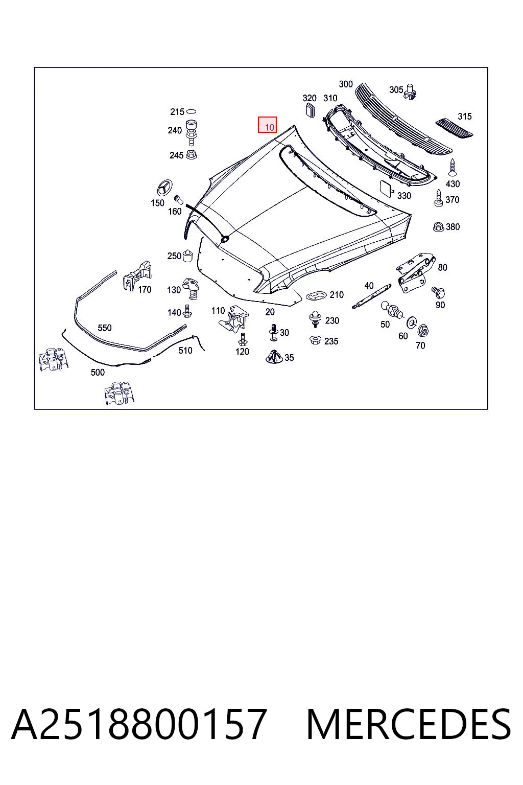 Maska silnika do Mercedes R  W251