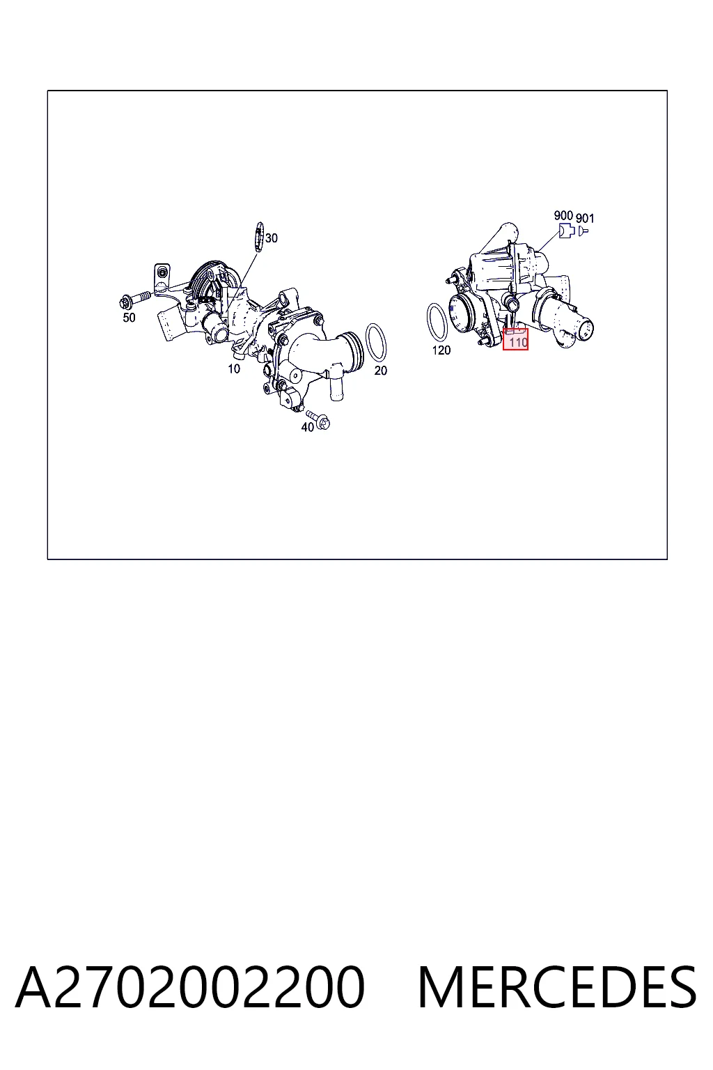 A2702002200 Mercedes Termostat