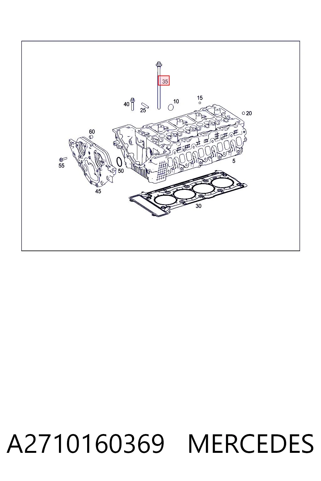 A2710160369 Mercedes Śruba głowicy cylindrów