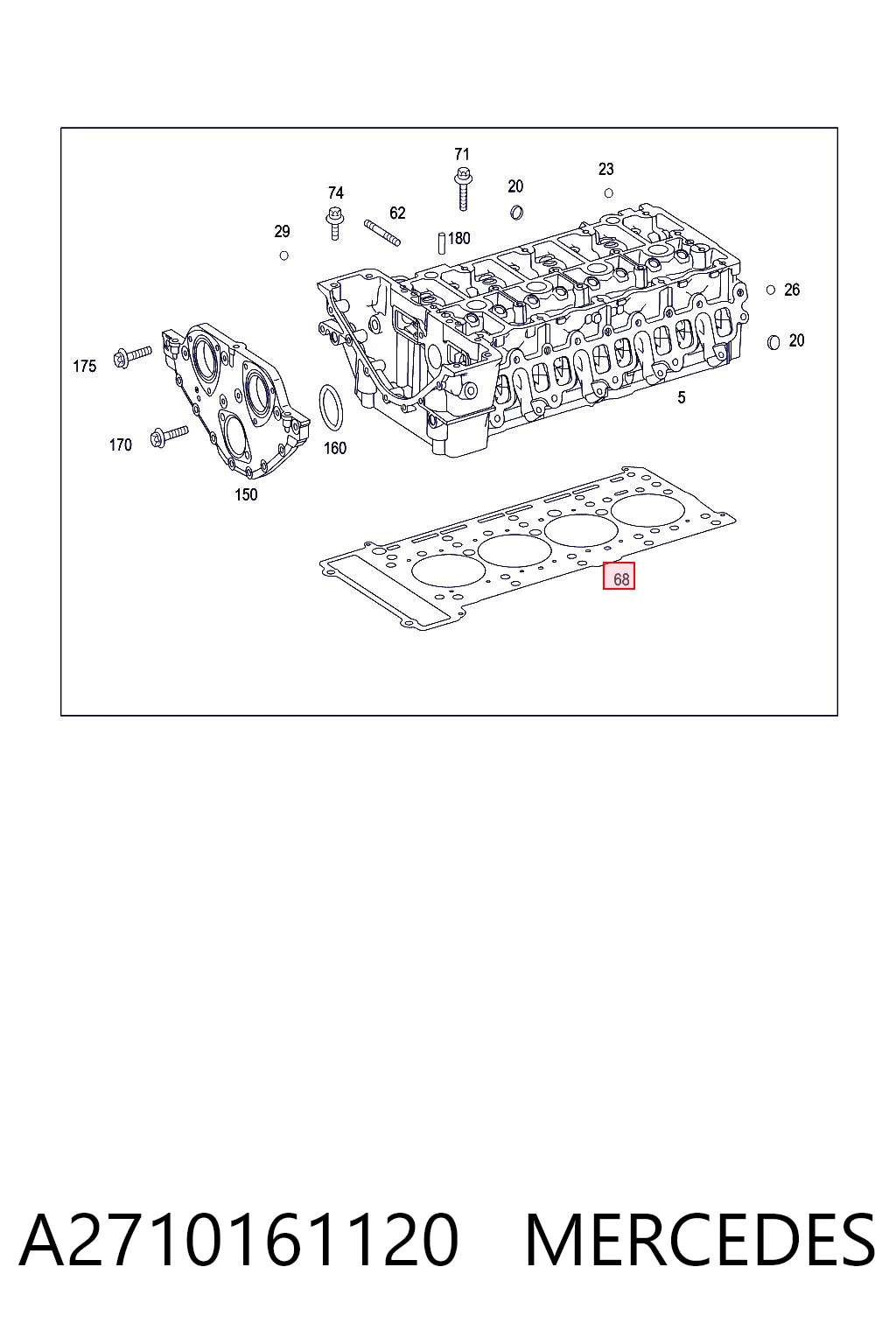 Uszczelka głowicy cylindrów Mercedes Sprinter II 3,5-t
