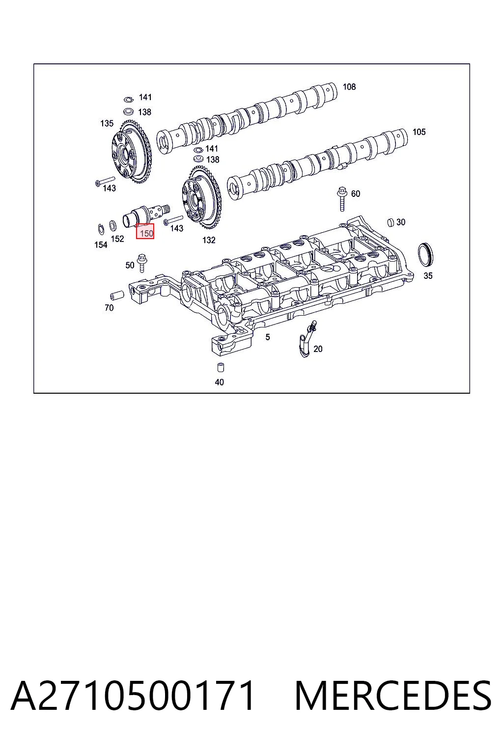 A2710500171 Mercedes Hydrauliczna śruba faz rozrządu