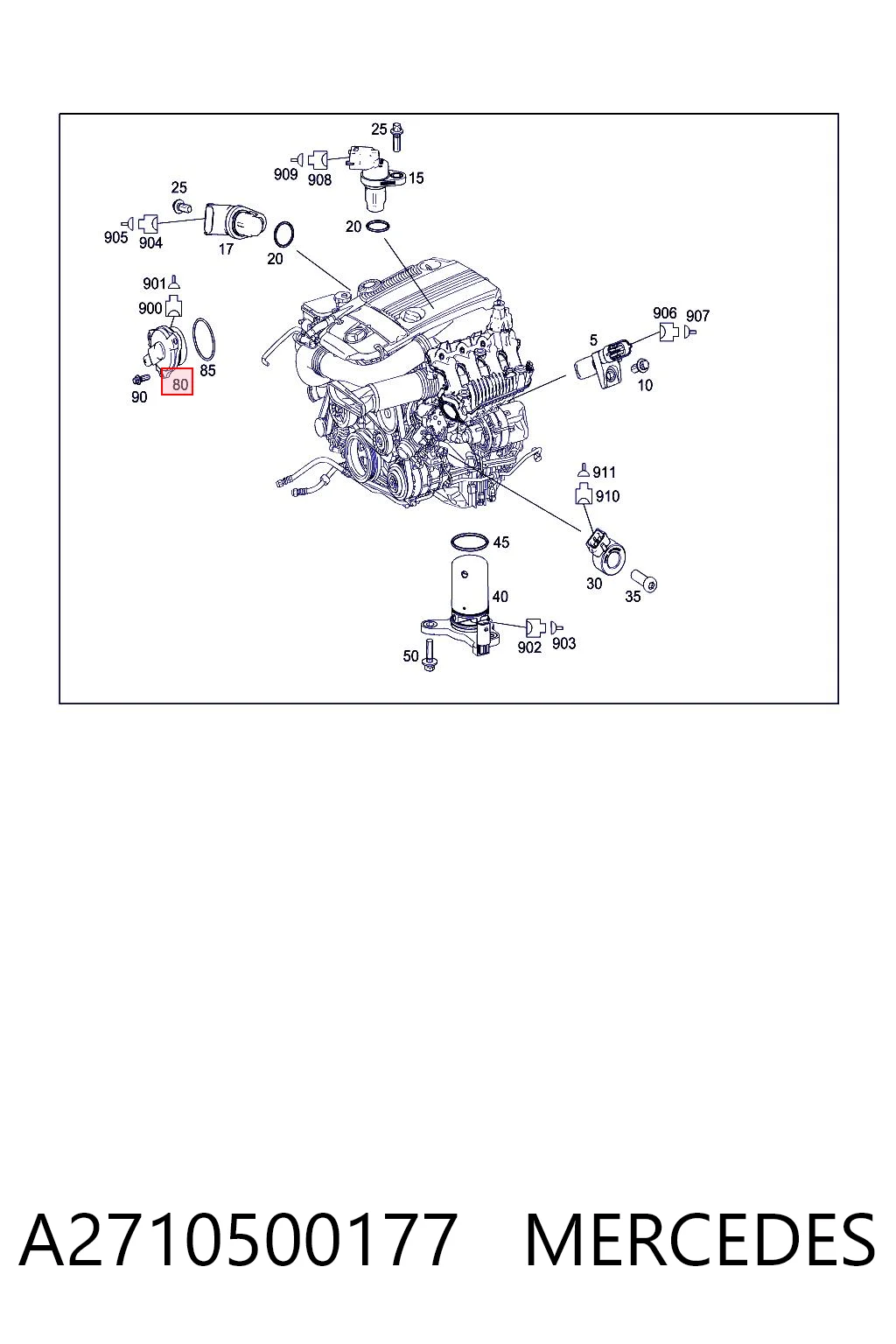 A2710500177 Mercedes Regulator faz rozrządu