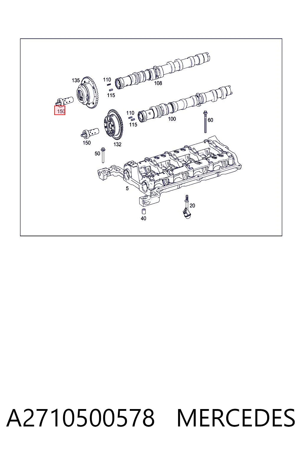 A2710500578 Mercedes Zawór elektromagnetyczny faz rozrządu