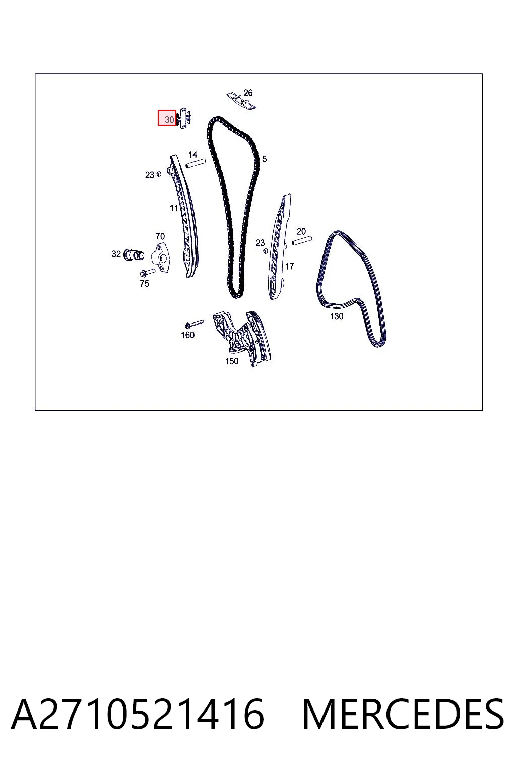 A2710521416 Mercedes Tłumik drgań łańcucha rozrządu