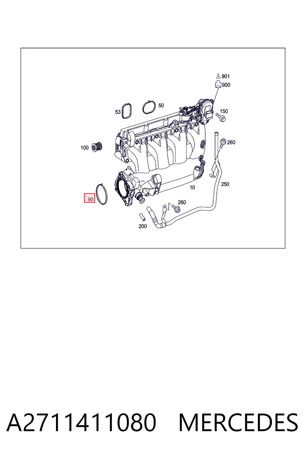 Uszczelka przepustnicy do Mercedes Sprinter II 3,5-t 906