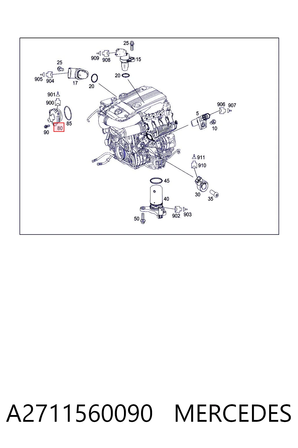 A2711560090 Mercedes Regulator faz rozrządu