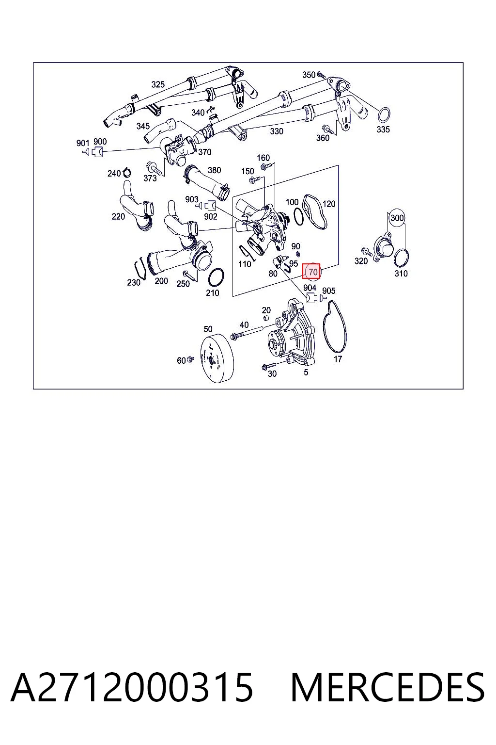 A2712000315 Mercedes Termostat
