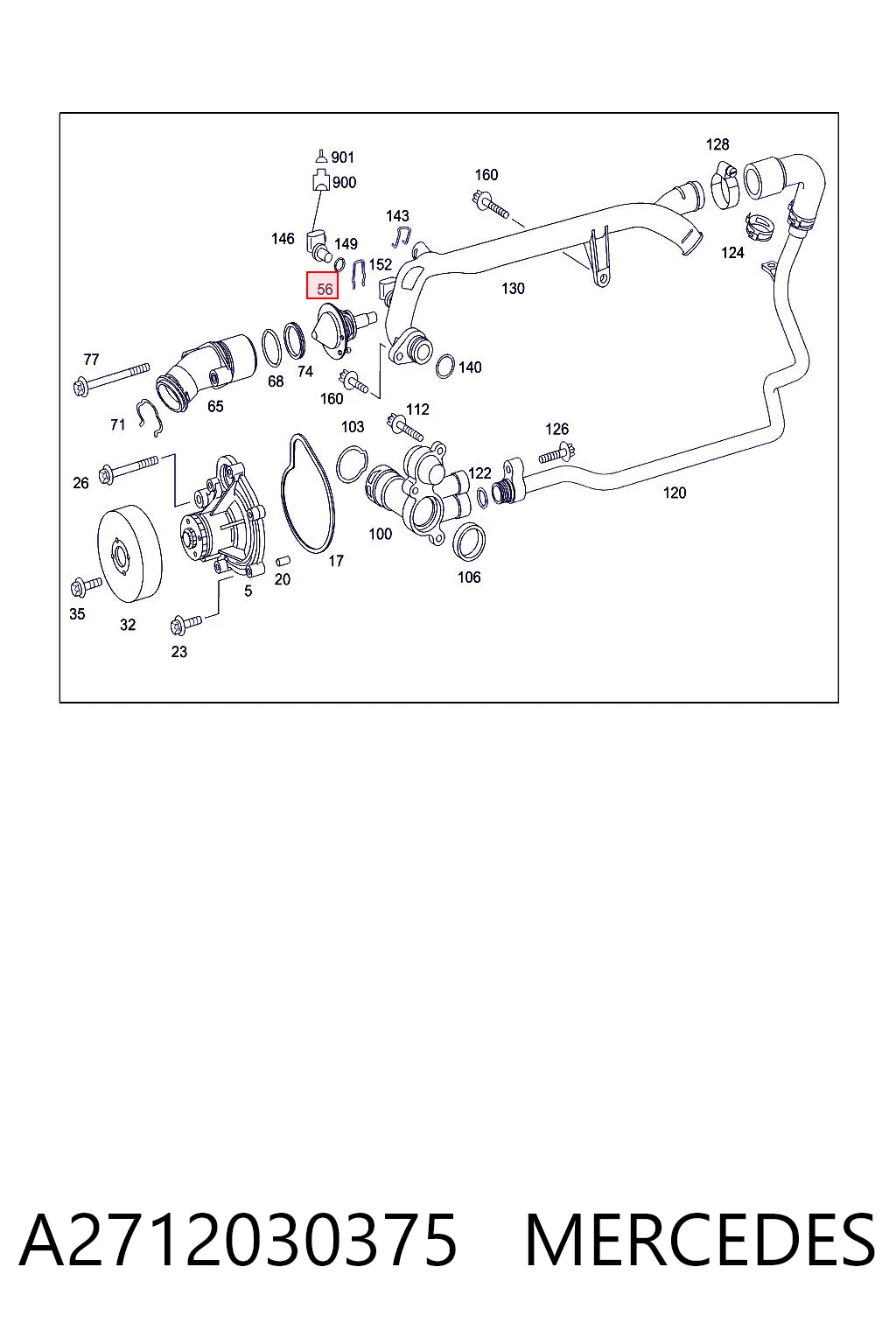 A2712030375 Mercedes Termostat