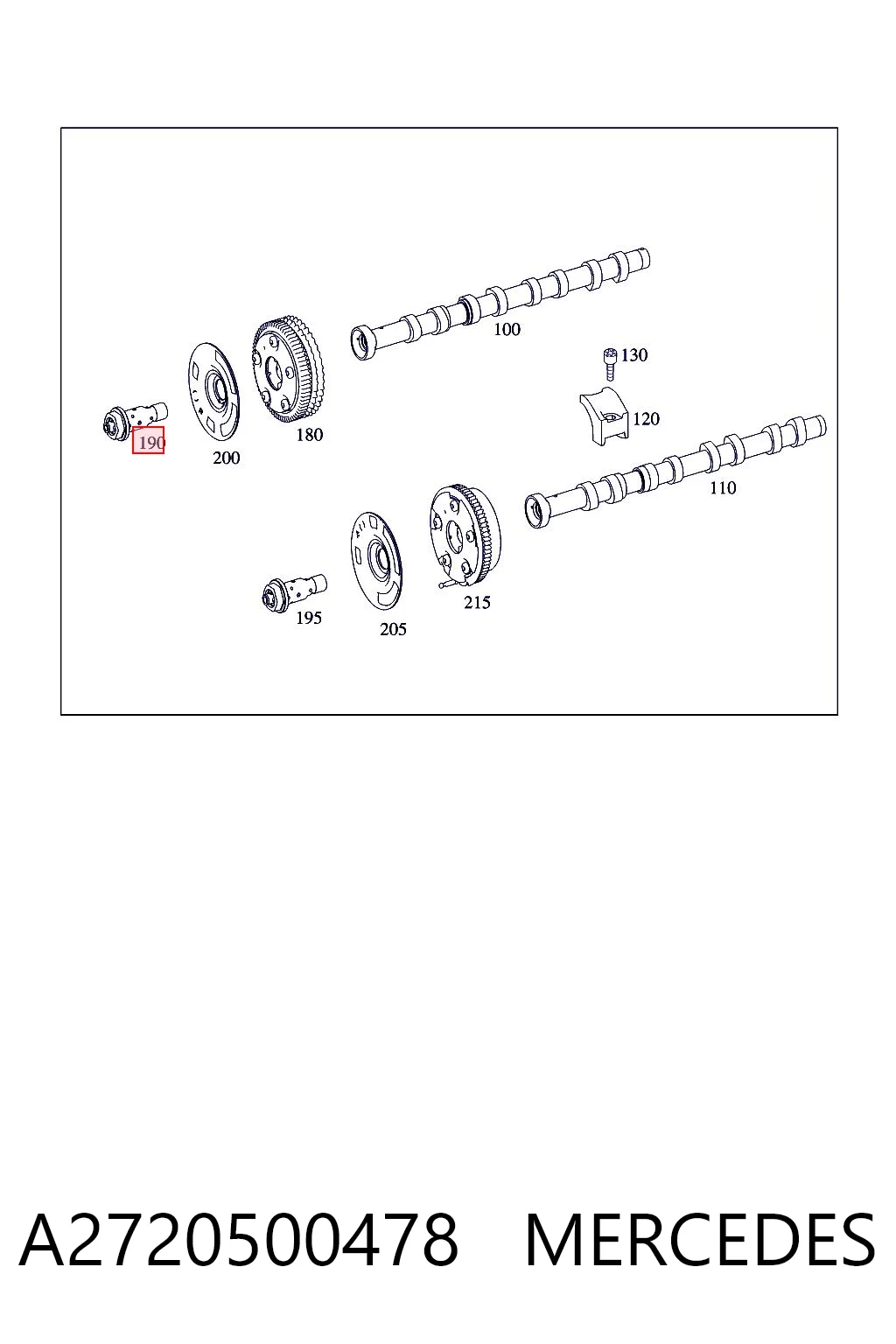 A2720500478 Mercedes Zawór elektromagnetyczny faz rozrządu
