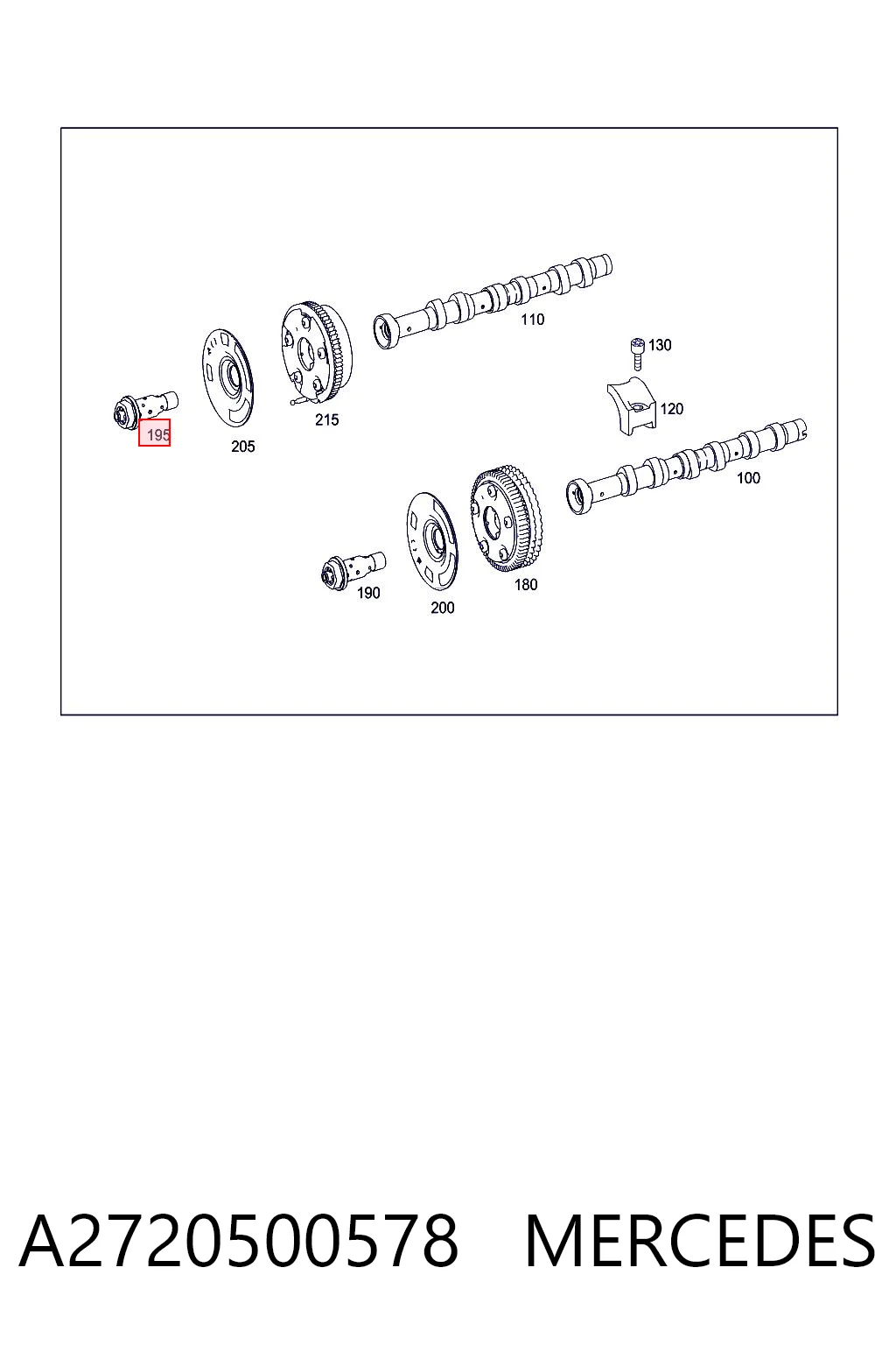 A2720500578 Mercedes Zawór elektromagnetyczny faz rozrządu