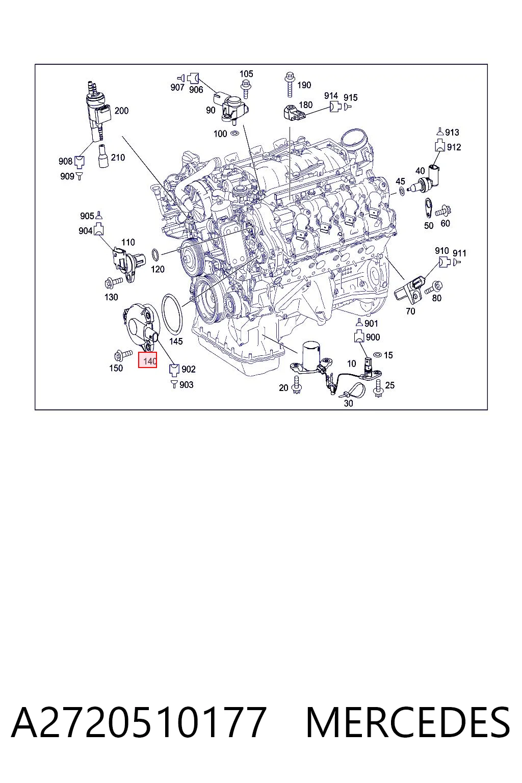 A2720510177 Mercedes Regulator faz rozrządu