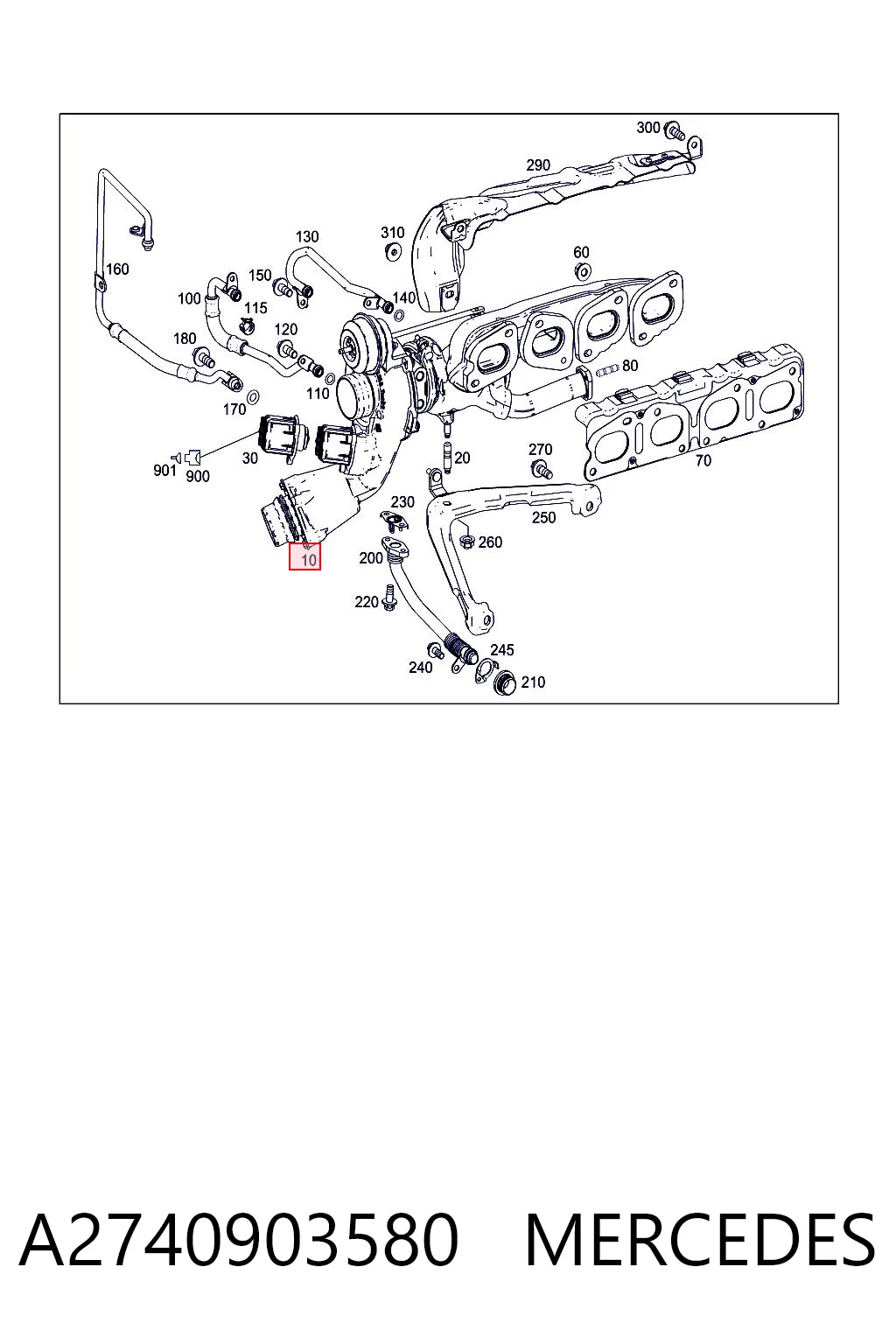 A2740903580 Mercedes Turbina