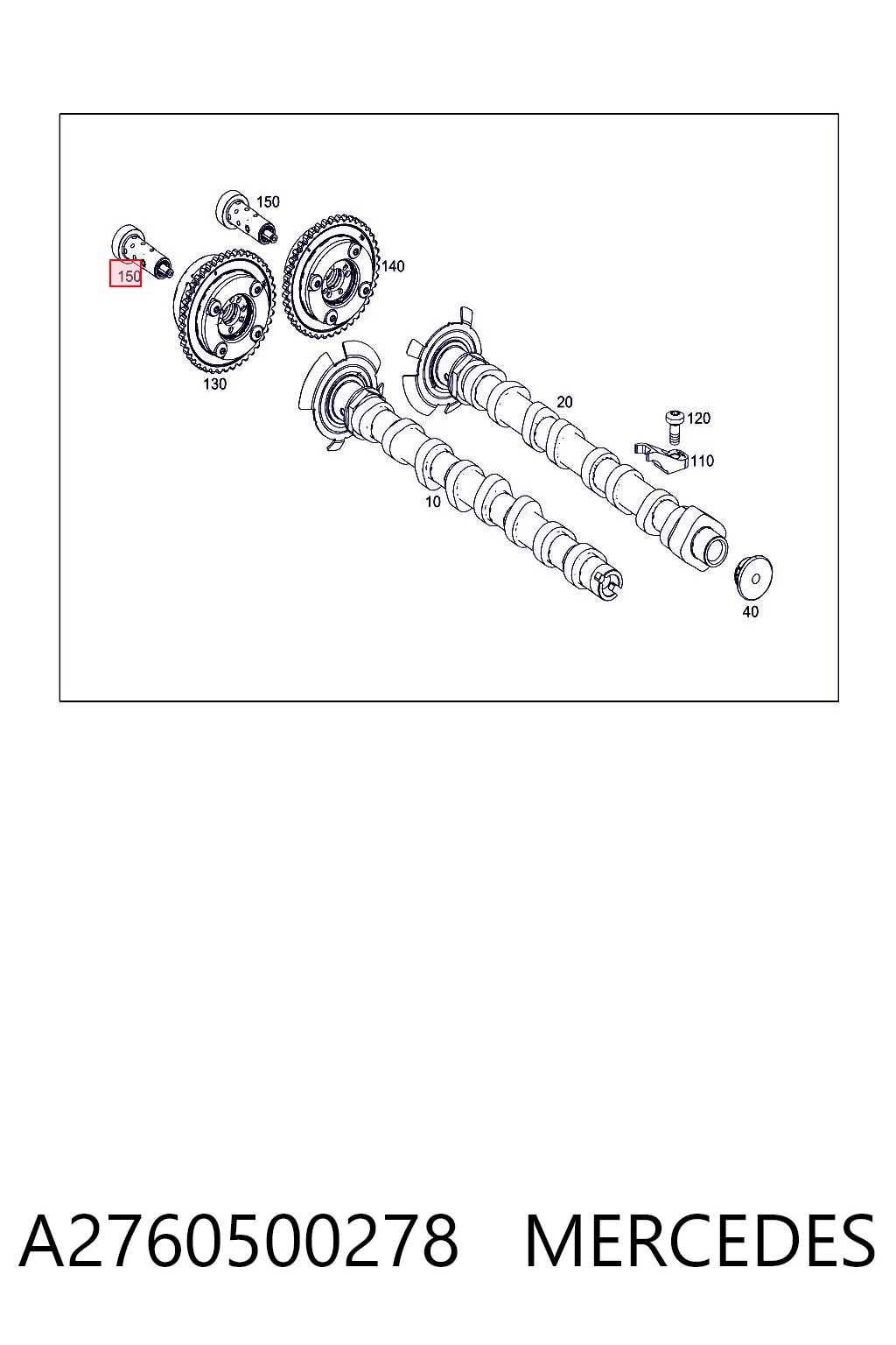 A2760500278 Mercedes Hydrauliczna śruba faz rozrządu