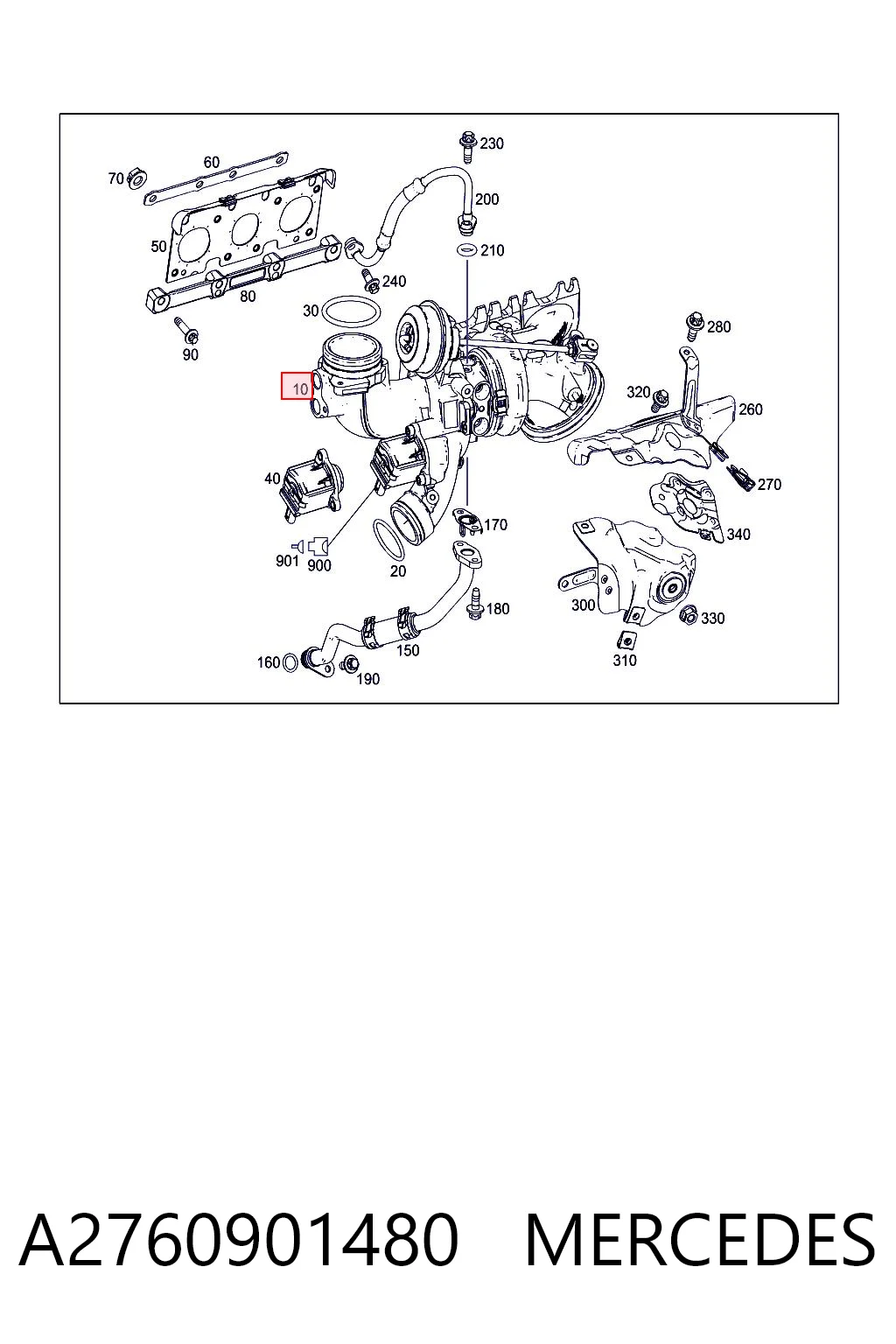 A2760901480 Mercedes Turbina