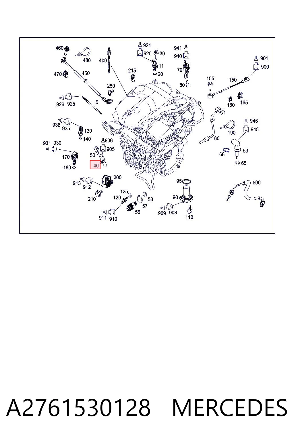 A2761530128 Mercedes Czujnik położenia wału korbowego