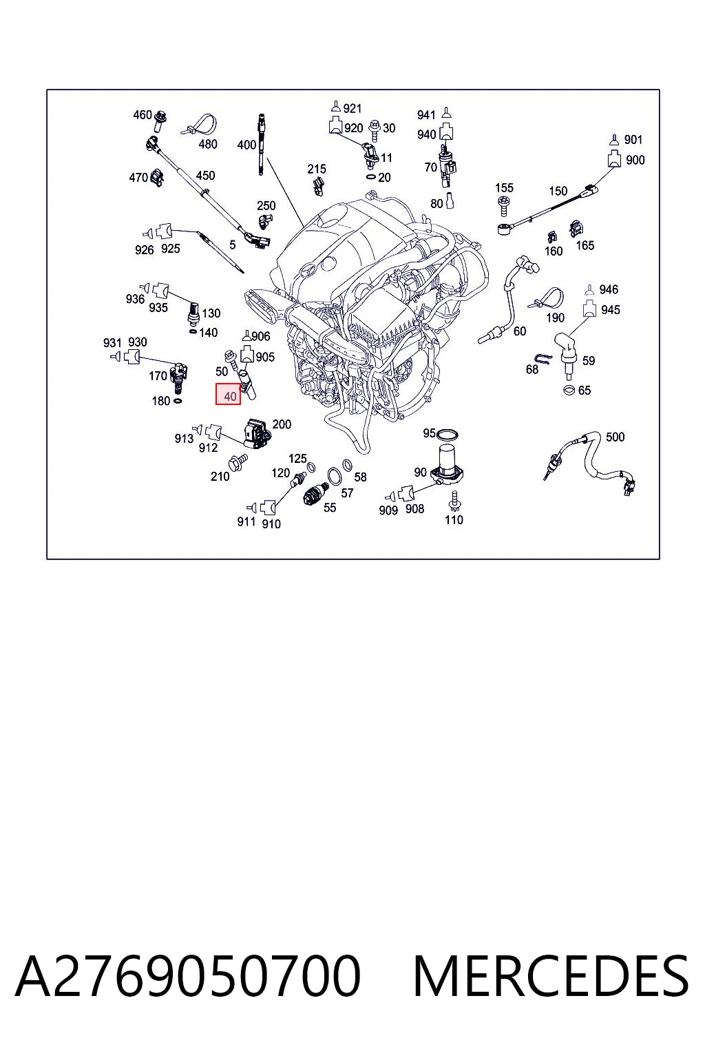 A2769050700 Mercedes Czujnik położenia wału korbowego