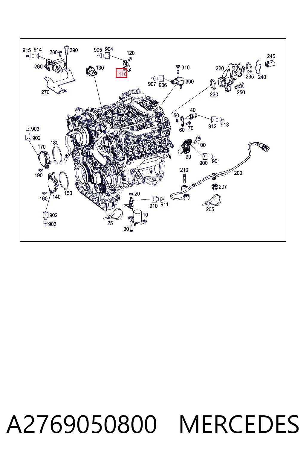 A2769050800 Mercedes Czujnik położenia wałka rozrządu