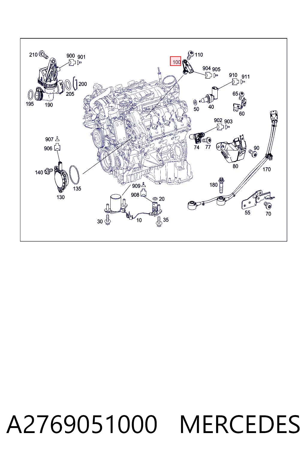 A2769051000 Mercedes Czujnik położenia wałka rozrządu