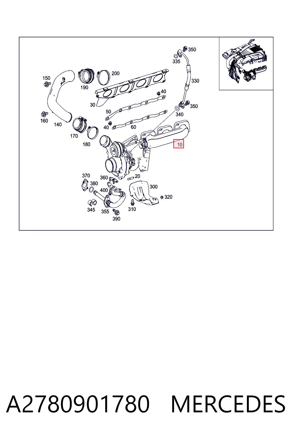 A2780901780 Mercedes Turbina