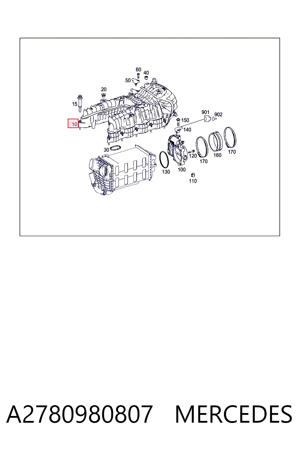Kolektor ssący Mercedes ML/GLE coupe (C292) (2015 - 2019) cena, od 161,19 USD