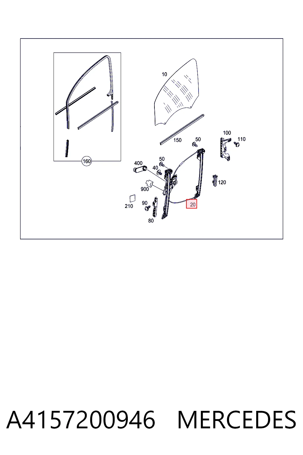 Mechanizm podnoszenia szyby drzwi przednich lewych do Renault Kangoo BE BOP KW0, KW1
