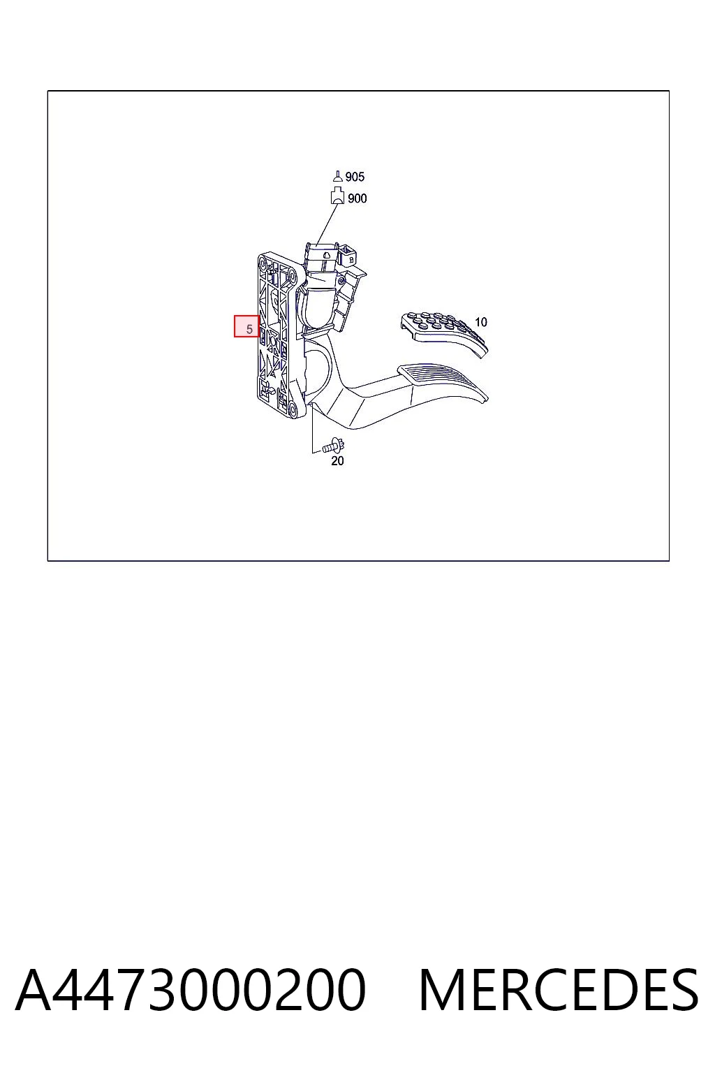 Pedał przyspieszenia (gazu) do Volkswagen Crafter 30-50 2E, 2EA, 2EB, 2ED, 2EH, 2EX