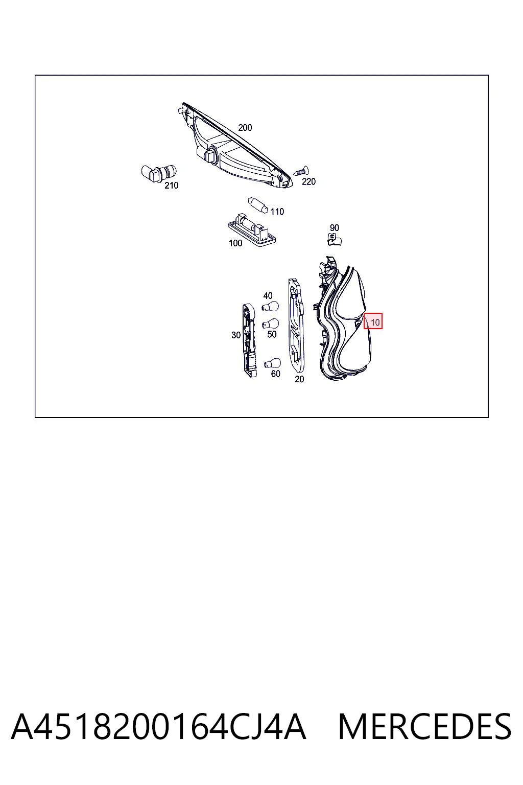 Lampa zespolona tylna lewa Smart FORTWO coupe (451) (2007 - 2026) cena, od 121,46 USD