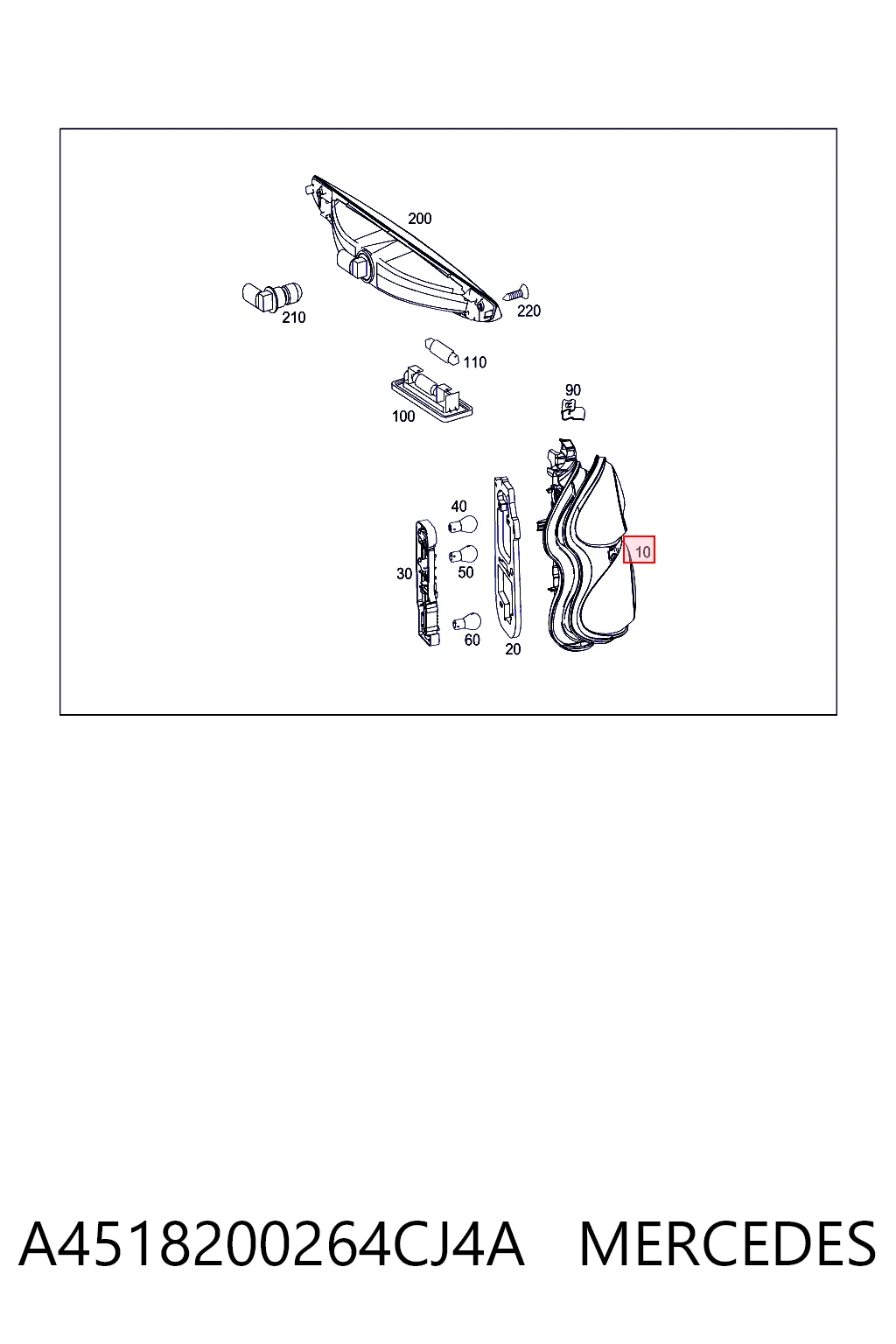 Lampa zespolona tylna prawa Smart FORTWO coupe (451) (2007 - 2026) cena, od 112,91 USD
