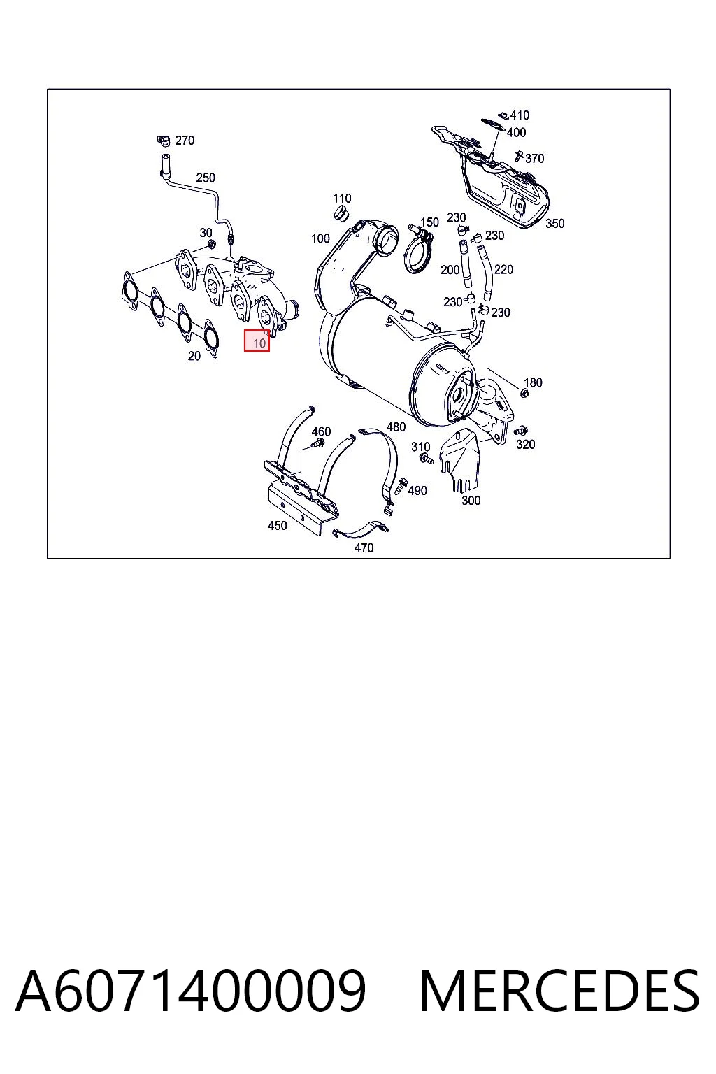 Kolektor wydechowy do Renault Megane III KZ0, KZ1