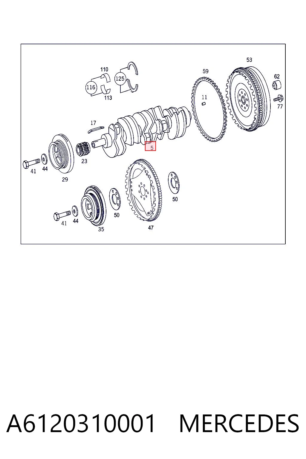 Wał korbowy silnika do Mercedes ML/GLE  W163