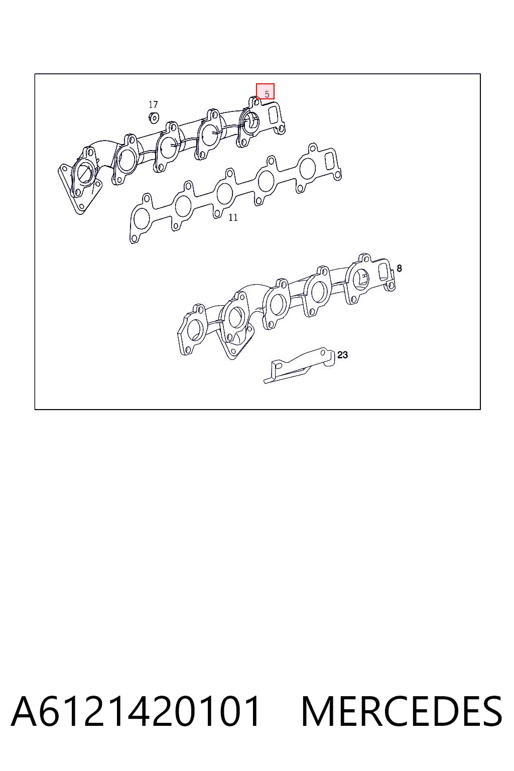 Kolektor wydechowy do Mercedes G I W463