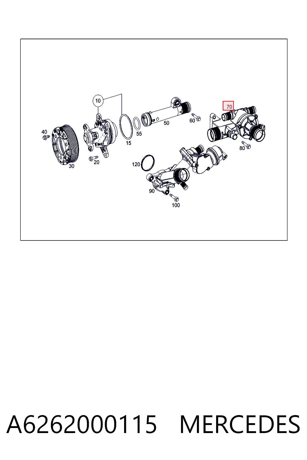 A6262000115 Mercedes Termostat