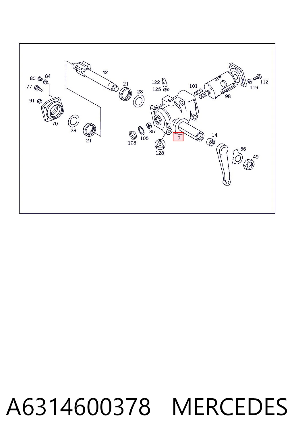 Mechanizm kierowniczy (reduktor) do Mercedes 100  631