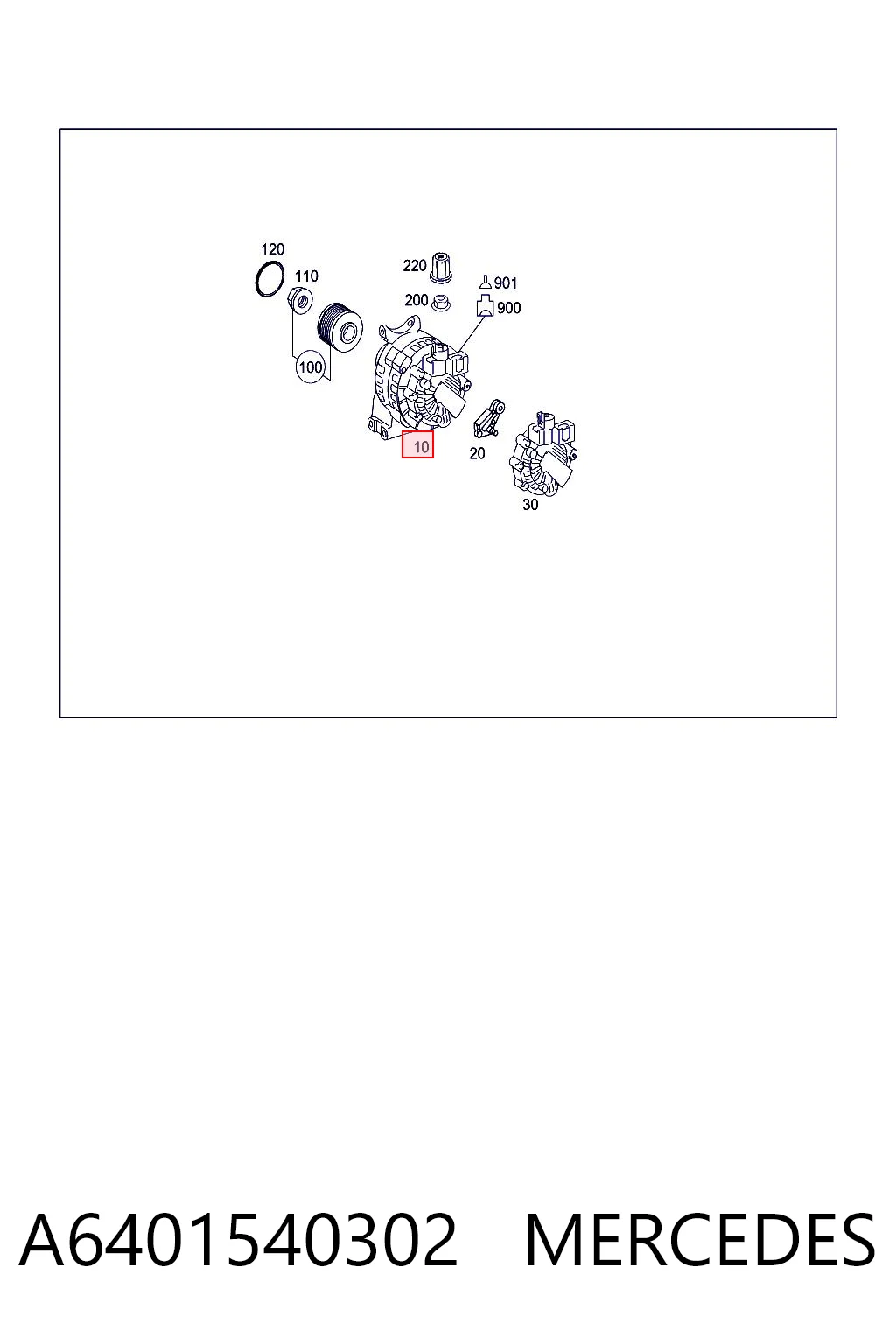 A6401540302 Mercedes Alternator