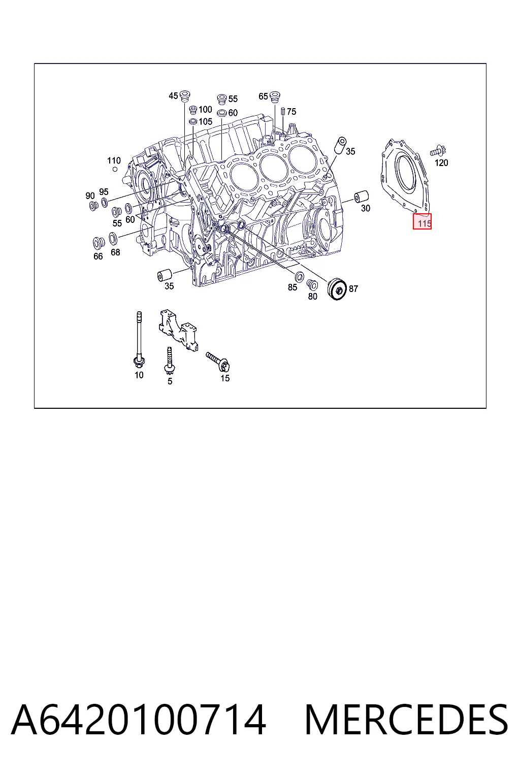 Uszczelniacz wału korbowego silnika tylny K68006029AA Fiat/Alfa/Lancia
