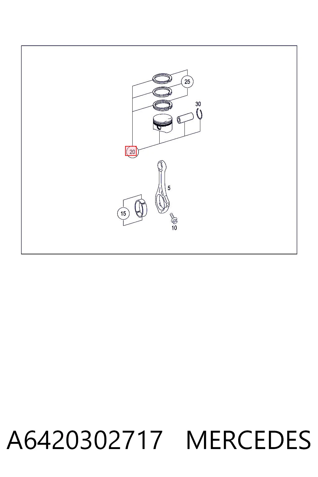 Tłok, komplet do jednego cylindru, STD Mercedes G I SUV (W463) (1989 - 2018) cena, od 143,70 USD