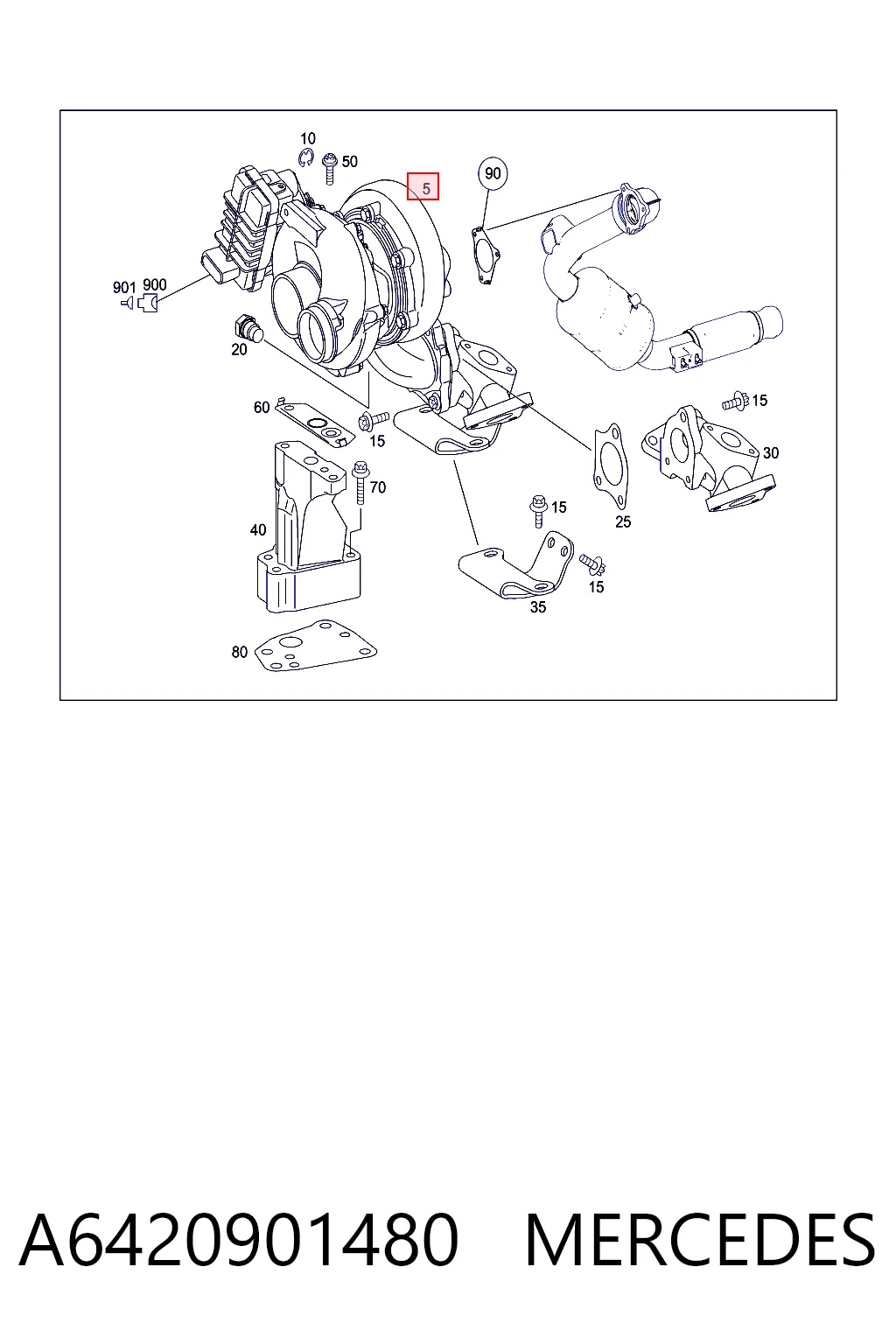A6420901480 Mercedes Turbina