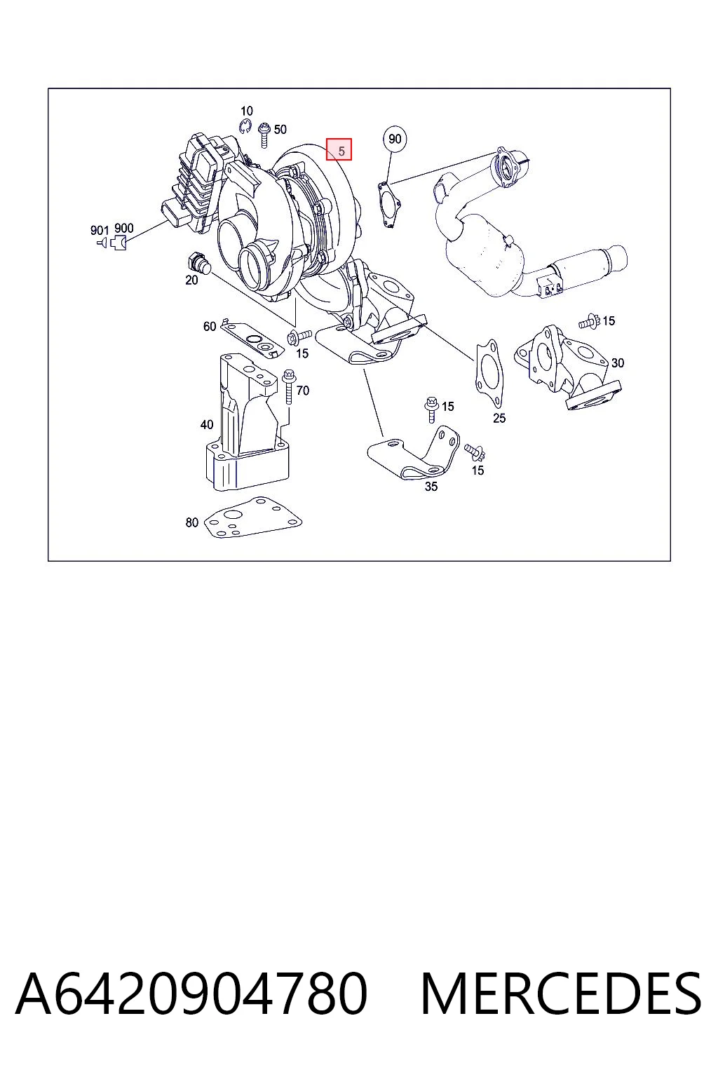 A6420904780 Mercedes Turbina