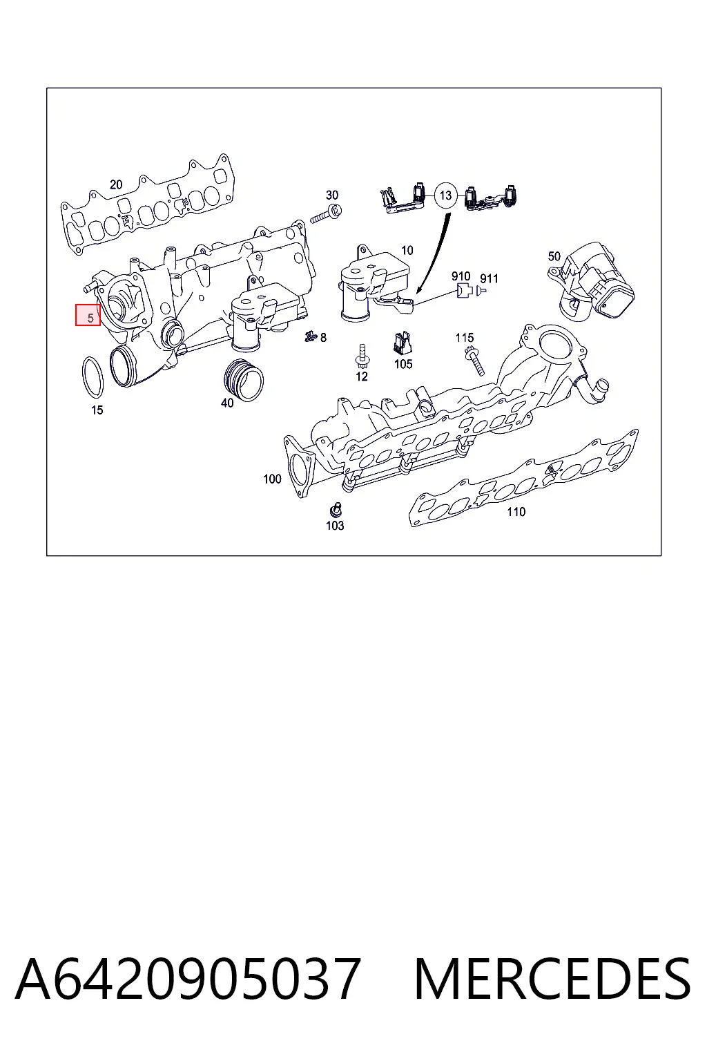 Kolektor ssący prawy K05175642AA Fiat/Alfa/Lancia