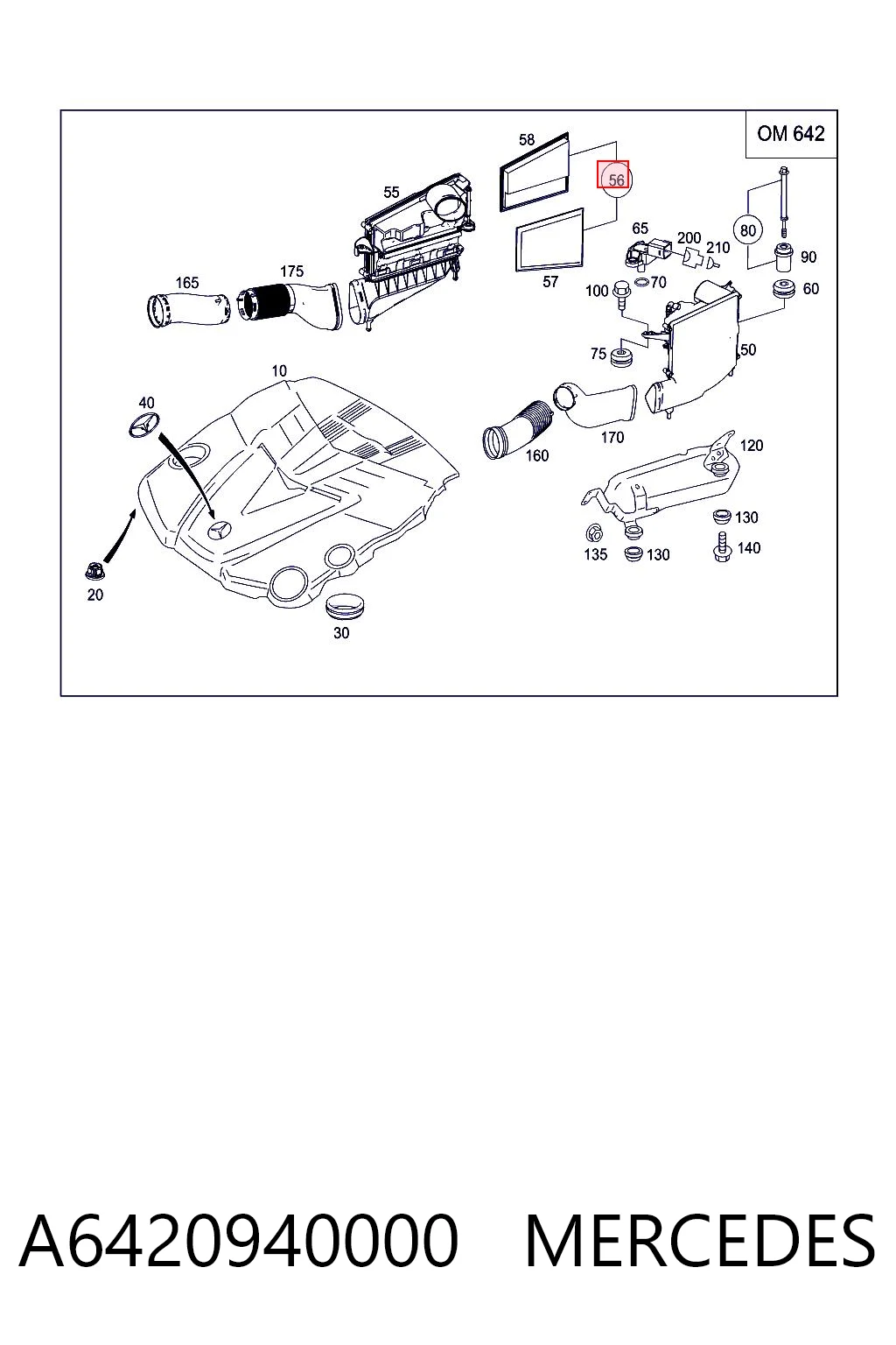 A6420940000 Mercedes Filtr powietrza