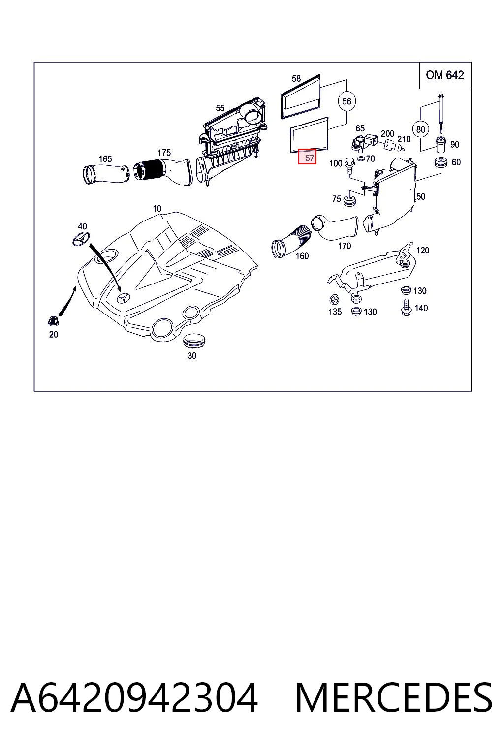 A6420942304 Mercedes Filtr powietrza