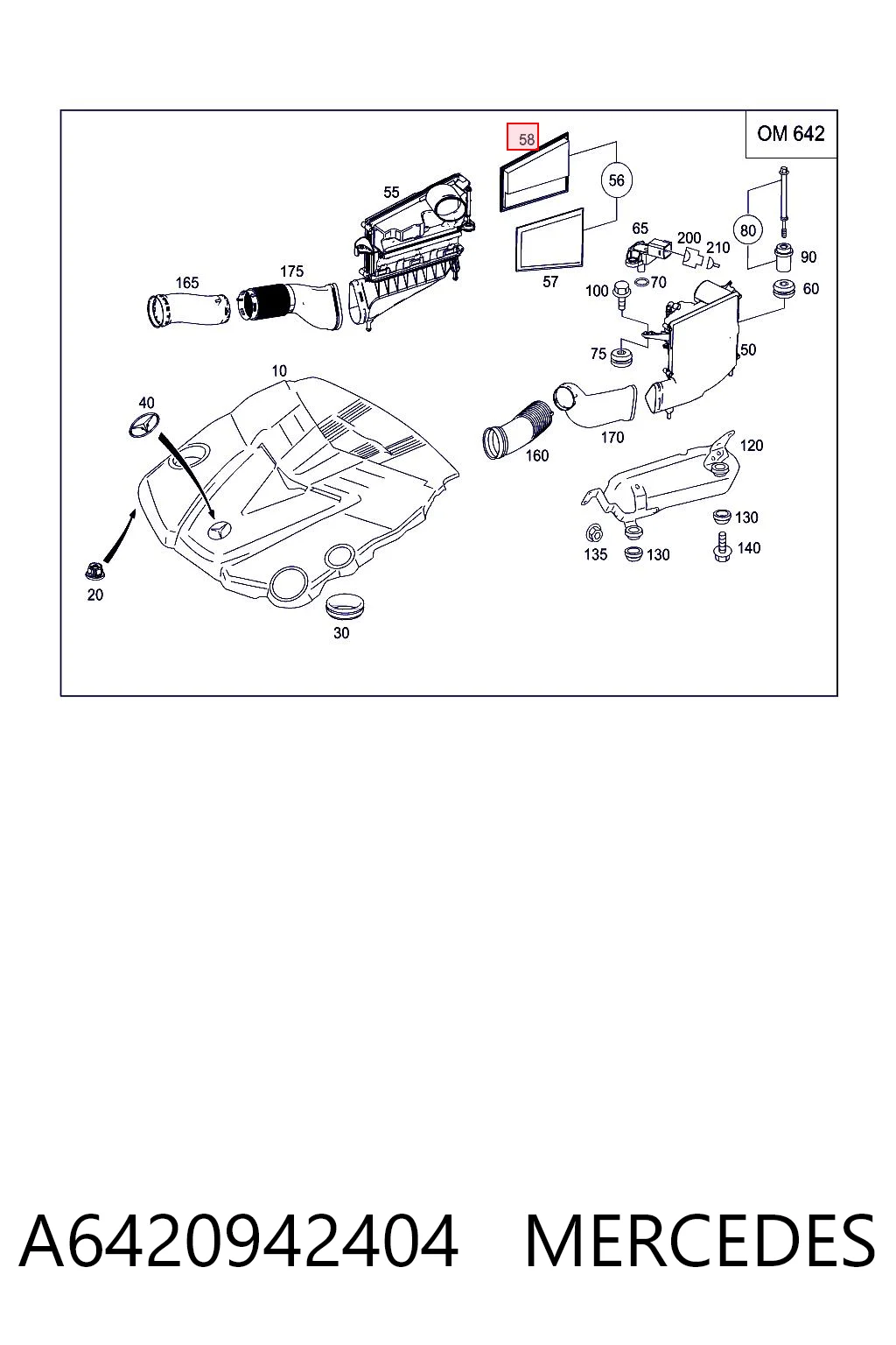 A6420942404 Mercedes Filtr powietrza