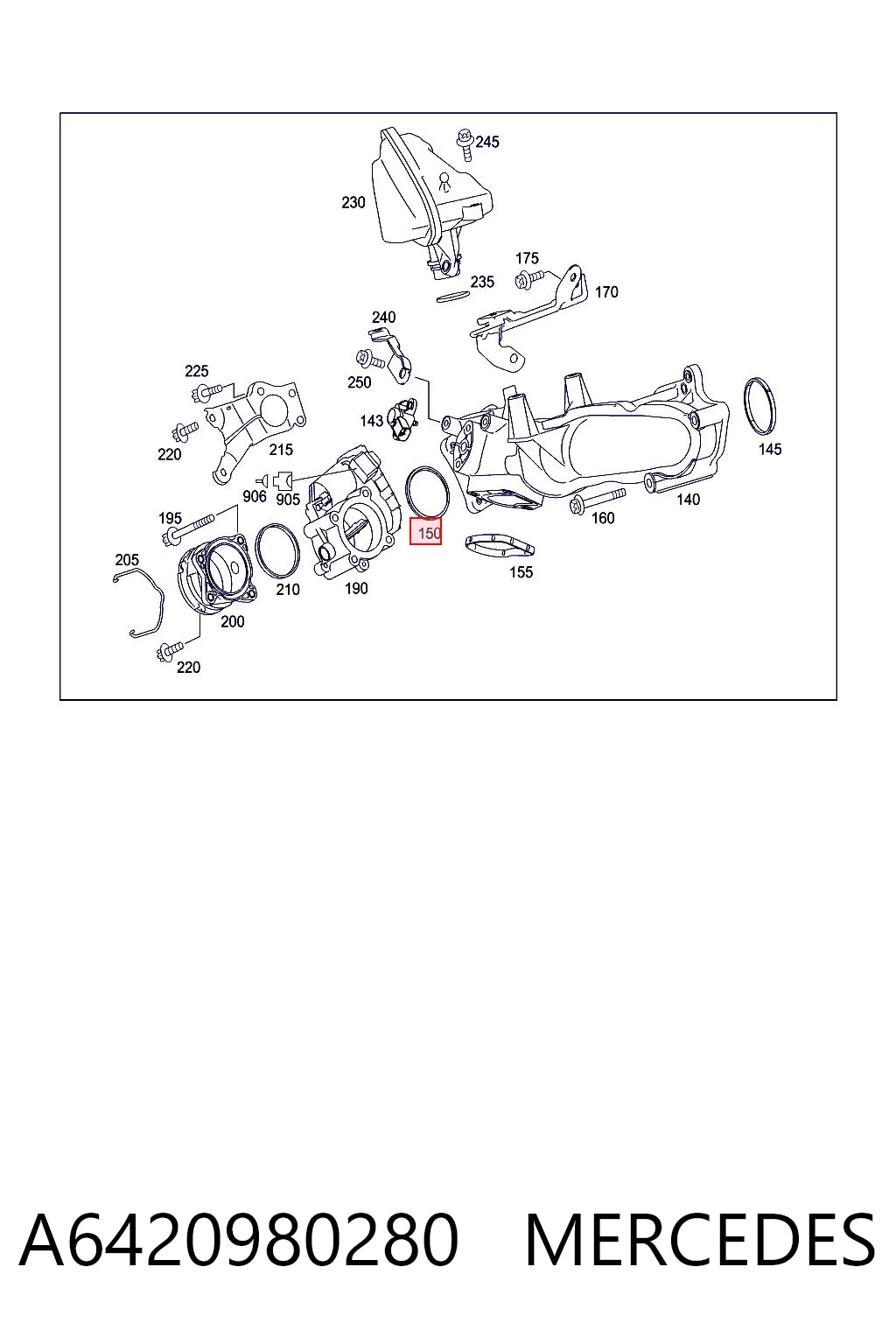 Uszczelka przepustnicy Mercedes E kombi (S211) (2003 - 2009) cena, od 13,65 USD