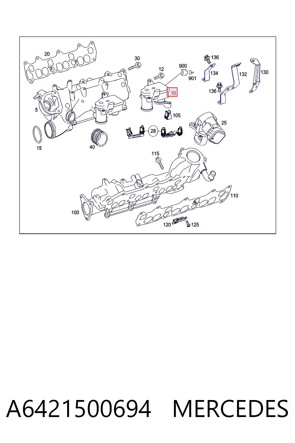 A6421500694 Mercedes Aktuator klap kolektora ssącego