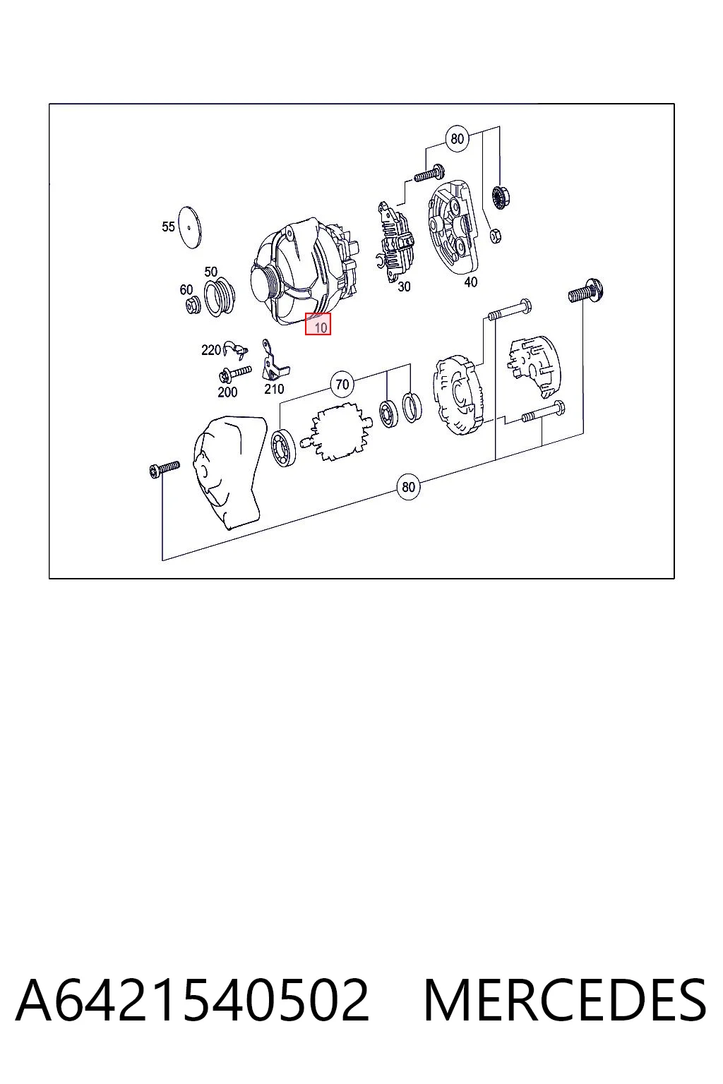 A6421540502 Mercedes Alternator