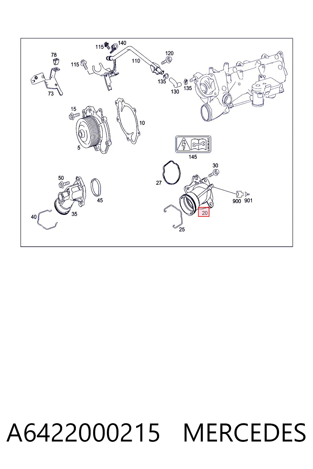 A6422000215 Mercedes Termostat