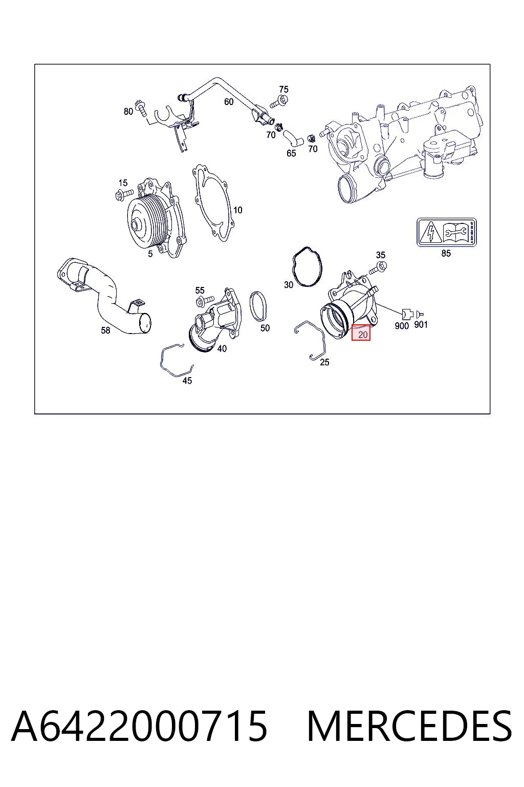 A6422000715 Mercedes Termostat